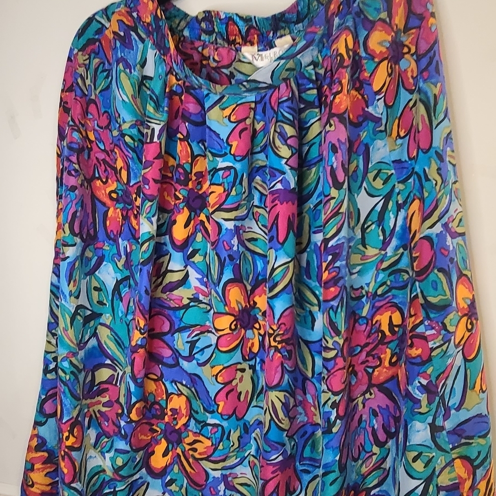 Melrose 100% Silk Floral Skirt Size 8 – Vibrant Multicolor